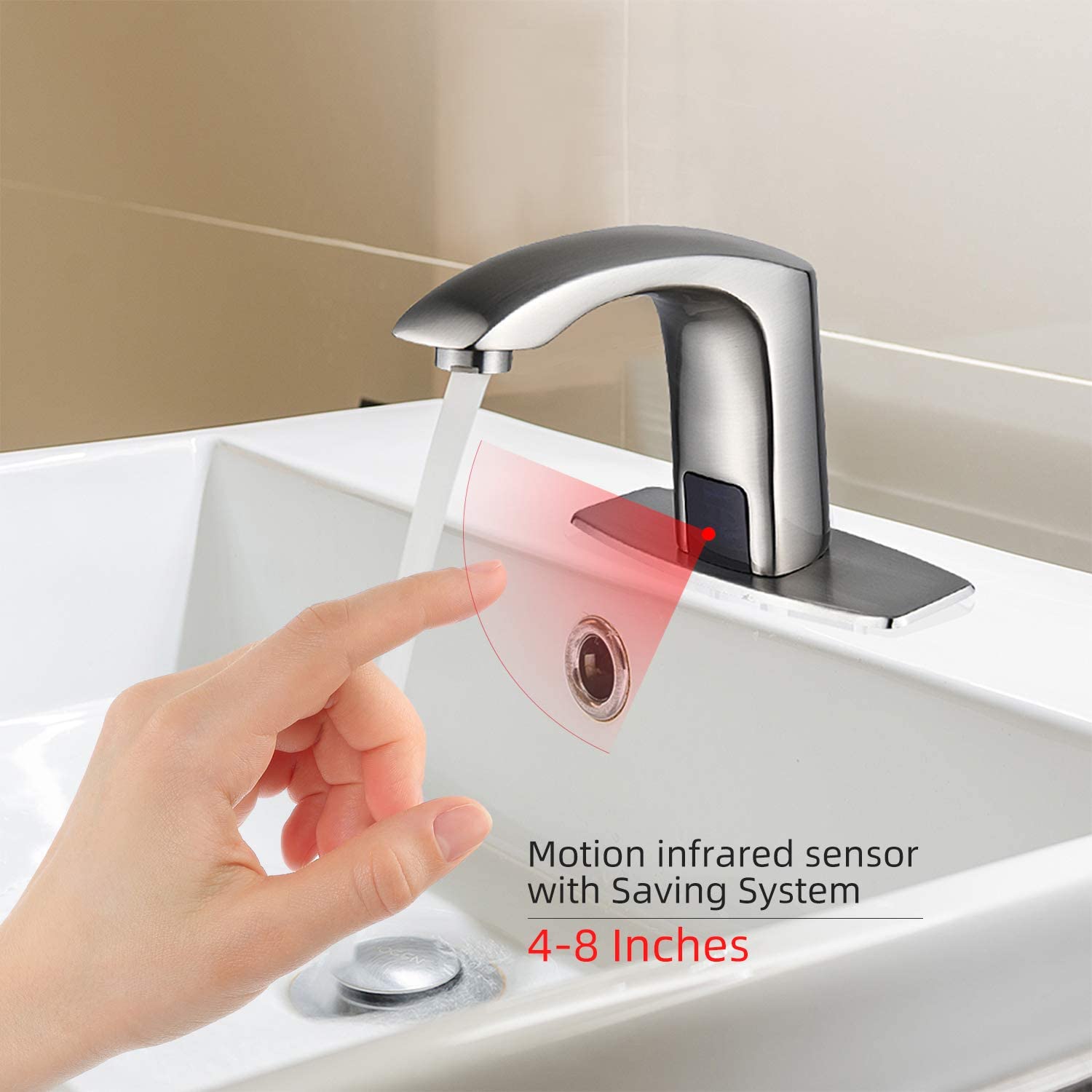 HALO Automatic Commercial Sensor Touchless Bathroom Faucet